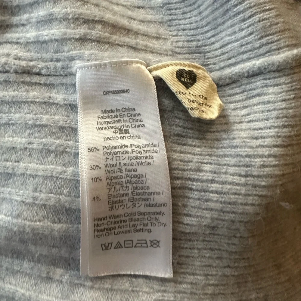 Madewell Pale Blue Ribbed Button Front Cardigan - Picture 4 of 4